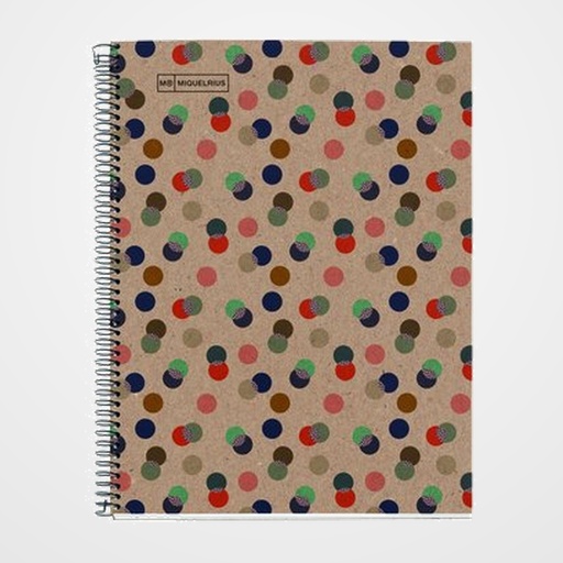 BLOC MIQUELRIUS ECO DESIGN NOTEBOOK 1 micro.tapa DURA A5 80h 80g CUADRIC.5x5 ECOCONFETTI