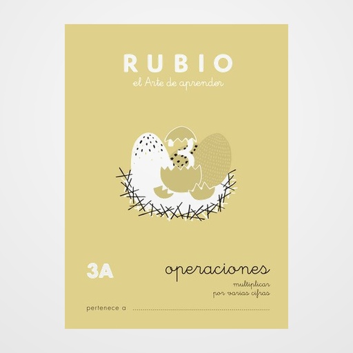 CUADERNO RUBIO A5 OPERACIONES y PROBLEMAS Nº 3A - MULTIPLICACIONES VARIAS CIFRAS (+7 años)