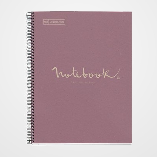 BLOC MIQUELRIUS ECO EMOTIONS NOTEBOOK 1 micro.tapa DURA A4 80h 80g CUADRIC.5x5 ECOLAVANDA