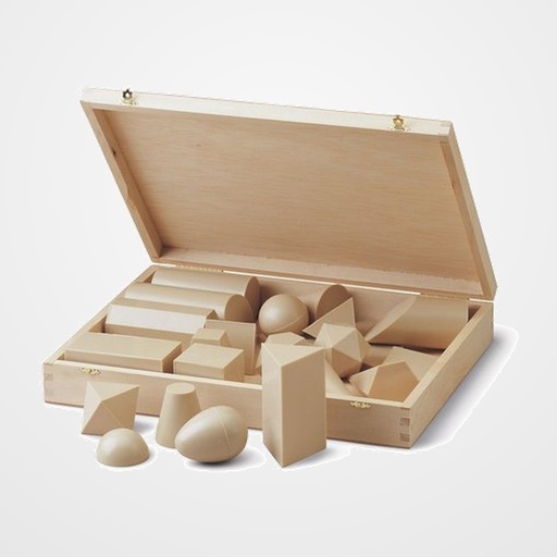JUEGO DIDACTICO ESTUCHE CUERPOS GEOMETRICOS DE PLASTICO 25 UNIDADES