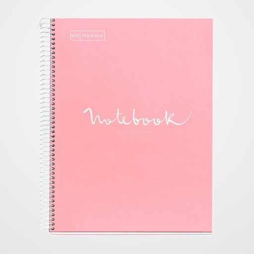 BLOC MIQUELRIUS EMOTIONS NOTEBOOK 1 micro.tapa EXTRA A4 80h 90g HORIZONTAL ROSA