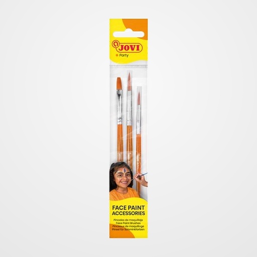 PINCELES DE MAQUILLAJE JOVI BOLSA DE 3 (PLANO + FINO + REDONDO)