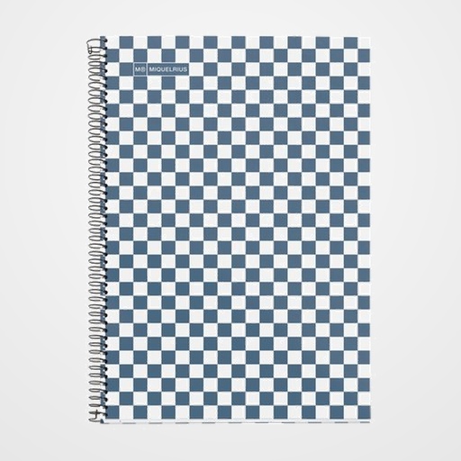 BLOC MIQUELRIUS tapa DURA Fº 80h 90g CUADRIC.4x4 DAMERO AZUL