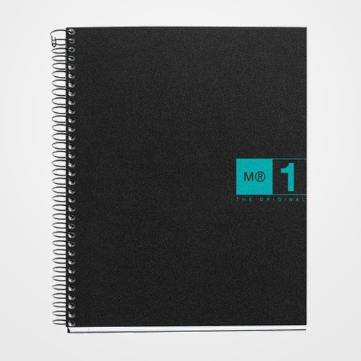 BLOC MIQUELRIUS THE ORIGINAL NOTEBOOK 1 micro.tapa PP A5 80h 70g CUADRIC.5x5 TURQUESA