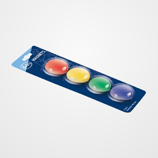 IMANES REDONDOS FOROFIS 40 mm COLORES SURTIDOS BLISTER de 4