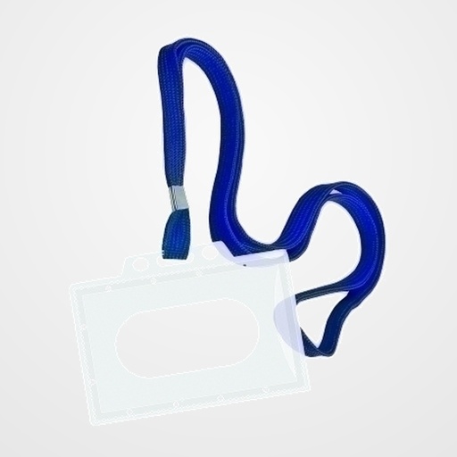 FUNDA DISTINTIVO FOROFIS PRO RIGIDA con CINTA AZUL 55x90mm CAJA DE 50