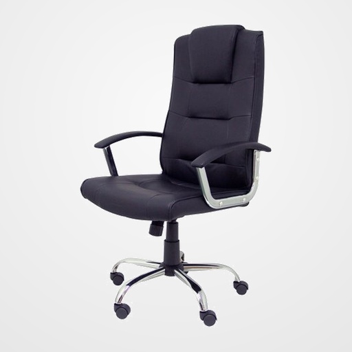 SILLON PIQUERAS Y CRESPO GUADALIMAR BRAZOS FIJOS TAPIZADO SIMILPIEL NEGRO