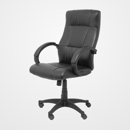 SILLA PIQUERAS Y CRESPO MUNERA DIRECCION BRAZOS FIJOS MECANISMO BASCULANTE REGULABLE EN ALTURA ASIENTO Y RESPALDO TAPIZADO SIMILPIEL NEGRO