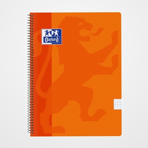 BLOC OXFORD SCHOOL CLASSIC tapa PP Fº 80h CUADRIC.5x5 90g NARANJA