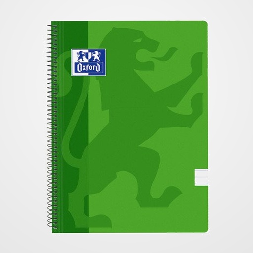 BLOC OXFORD SCHOOL CLASSIC tapa PP Fº 80h HORIZONTAL 90g VERDE