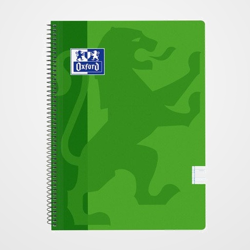 BLOC OXFORD SCHOOL CLASSIC tapa PP Fº 80h PAUTA 3,5 90g VERDE
