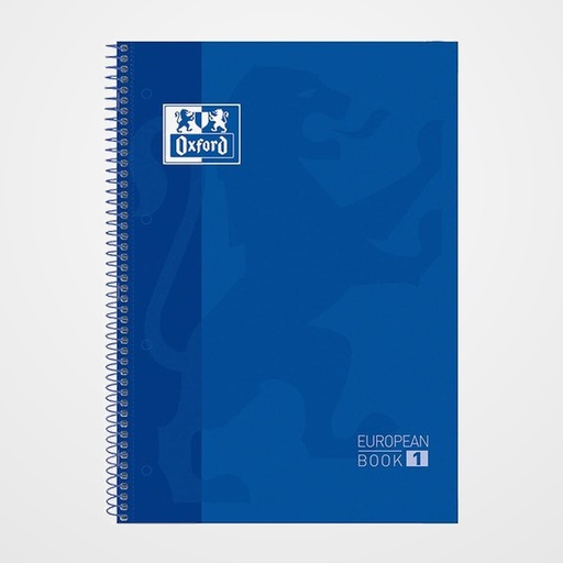 BLOC OXFORD SCHOOL EU.BOOK 1 micro.tapa EXTRA A4+  80h HORIZONTAL 90g AZUL OSCURO