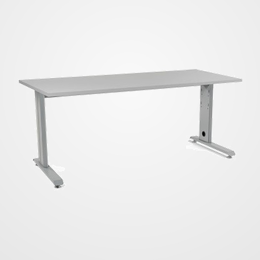 MESA ROCADA METAL 180x80 ESTRUCTURA ALUMINIO TABLERO GRIS