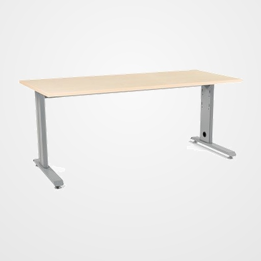 MESA ROCADA METAL 180x80 ESTRUCTURA ALUMINIO TABLERO HAYA
