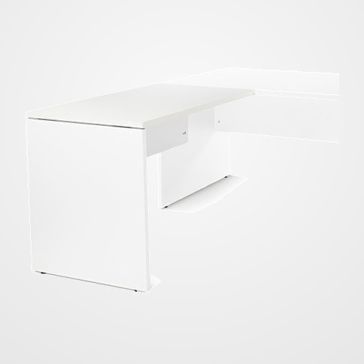 MESA ROCADA WORK ALA 100x60 ESTRUCTURA BLANCO TABLERO BLANCO