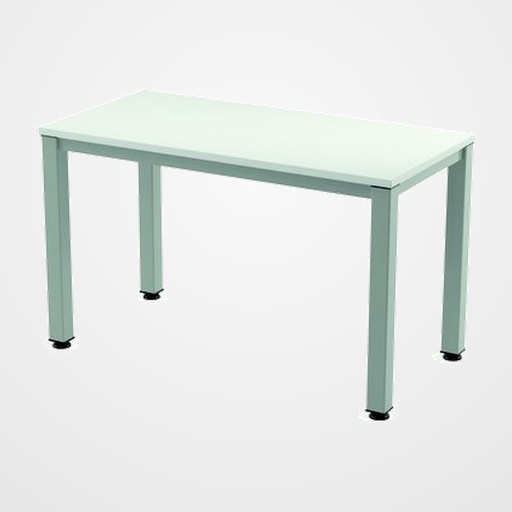 MESA ROCADA EXECUTIVE 120x60 ESTRUCTURA ALUMINIO TABLERO MELAMINA BLANCO