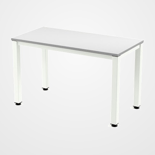 MESA ROCADA EXECUTIVE 120x60 ESTRUCTURA BLANCO TABLERO MELAMINA GRIS