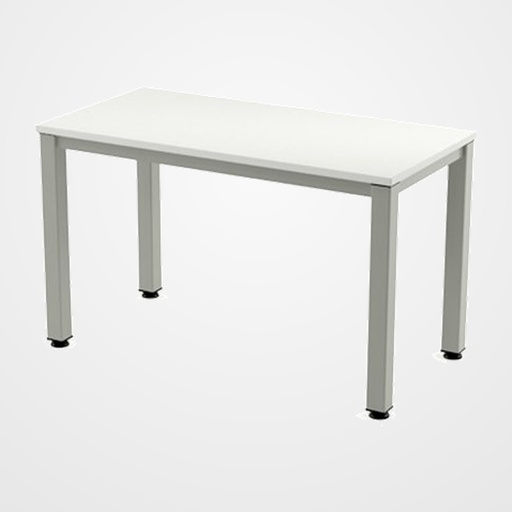 MESA ROCADA EXECUTIVE 140x80 ESTRUCTURA ALUMINIO TABLERO MELAMINA BLANCO