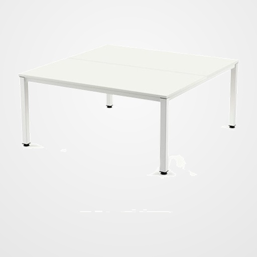 MESA ROCADA EXECUTIVE 180x163 ESTRUCTURA BLANCO TABLERO MELAMINA BLANCO