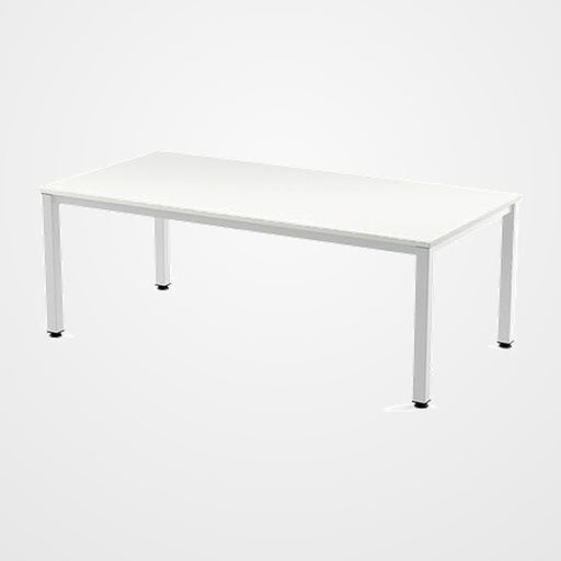 MESA ROCADA EXECUTIVE 200x100 ESTRUCTURA BLANCO TABLERO MELAMINA BLANCO