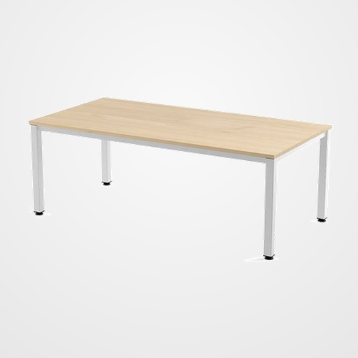 MESA ROCADA EXECUTIVE 200x100 ESTRUCTURA BLANCO TABLERO MELAMINA HAYA