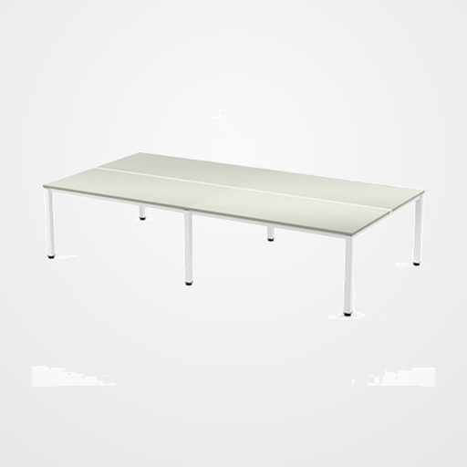 MESA ROCADA EXECUTIVE 320x163 ESTRUCTURA BLANCO TABLERO MELAMINA GRIS