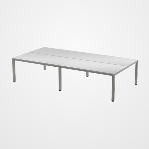 MESA ROCADA EXECUTIVE 360x163 ESTRUCTURA ALUMINIO TABLERO MELAMINA GRIS