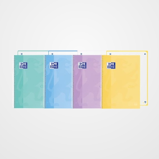 BLOC OXFORD SCHOOL EU.BOOK 1 TOUCH micro.tapa EXTRA A5+ 80h DOTS 90g SURTIDO PASTEL (4 col.)