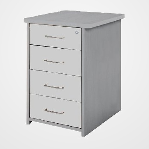 CAJONERA ROCADA 47x60x72 con 4 CAJONES ESTRUCTURA GRIS FRONTALES GRIS