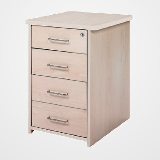 CAJONERA ROCADA 47x60x72 con 4 CAJONES ESTRUCTURA HAYA FRONTALES HAYA