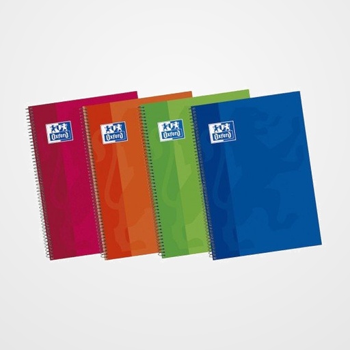 BLOC OXFORD SCHOOL tapa EXTRA 4º 80h HORIZONTAL 90g SURTIDO (4 col.)