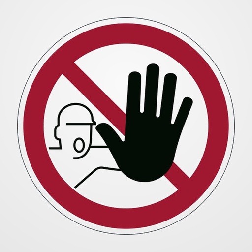 MARCAJE SEGURIDAD DURABLE AUTOADHESIVO PROHIBIDA LA ENTRADA