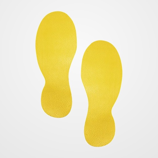 MARCAJE SUELO DURABLE AUTOADHESIVO EN FORMA DE PIES 5 PARES