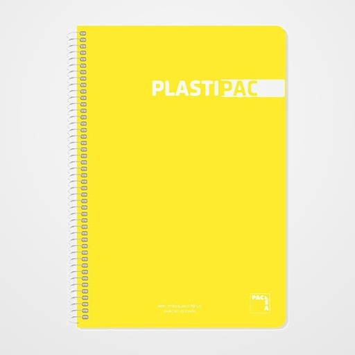 BLOC PACSA PLASTIPAC tapa PP Fº 80h CUADRIC.4x4 90g AMARILLO