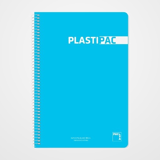 BLOC PACSA PLASTIPAC tapa PP Fº 80h CUADRIC.4x4 90g TURQUESA