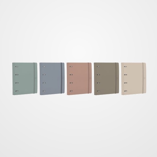 CARPEBLOC OXFORD SCHOOL EUROPEANBINDER FOREST POLYFOAM 50% RECICLADO A4+ 4 an.MIXTAS 35mm con RECAMBIO 100 hj. HORIZONTAL SURTIDO (5 col.)