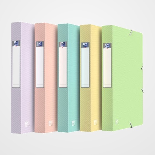 CARPETA de PROYECTOS OXFORD/ELBA URBAN PP TRANSLUCIDO A4+ GOMAS  4 cm SURTIDO (5 col. pastel)