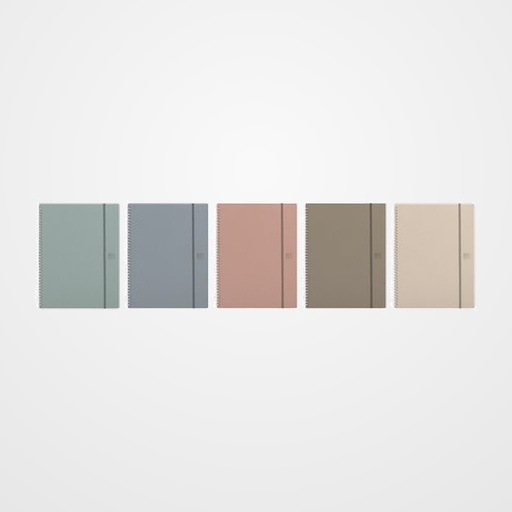 CARPETA FUNDAS (TARIFARIO) OXFORD FOREST POLYFOAM 50% RECICLADO ESPIRAL A4 40 F. CON GOMA SURTIDO (5 col.)