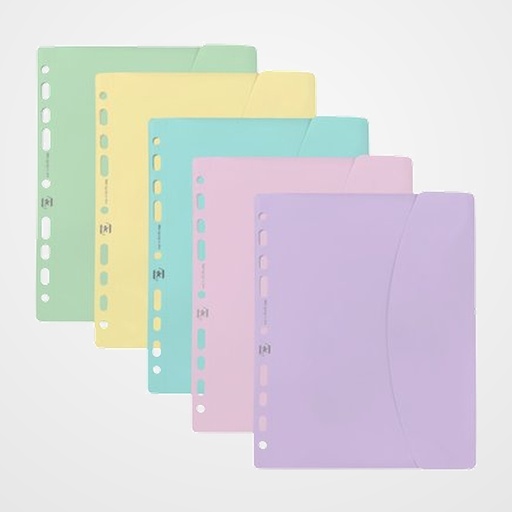 DOSIER SOBRE OXFORD LIVE&GO PP VELCRO A5+ MULTITALADRO SURTIDO PASTEL (5 colores)