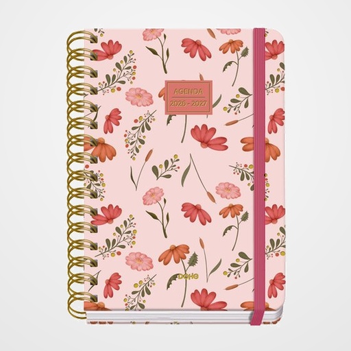 AGENDA ESCOLAR (2026-27) DOHE PREMIUM WIRE-O tapa EXTRA A5 D/P con GOMA BELLE