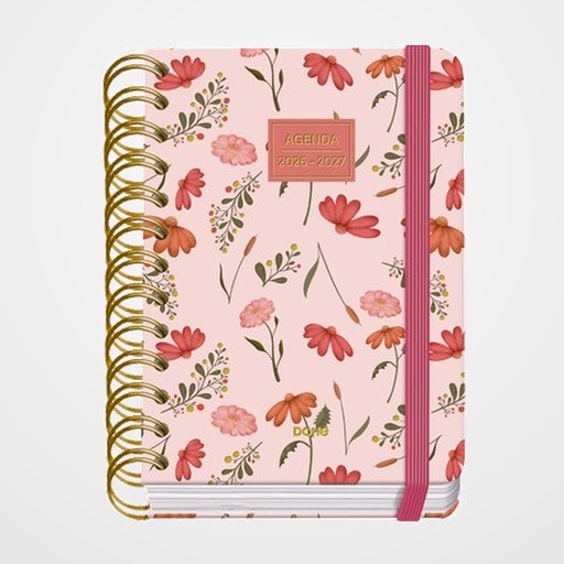AGENDA ESCOLAR (2026-27) DOHE PREMIUM WIRE-O tapa EXTRA A6 D/P con GOMA BELLE