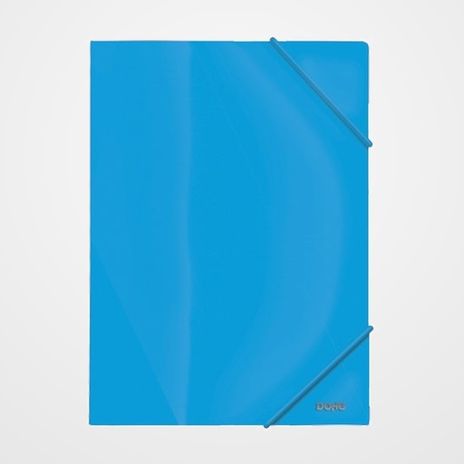 CARPETA de GOMAS y SOLAPAS DOHE A4 PP OPACO AZUL
