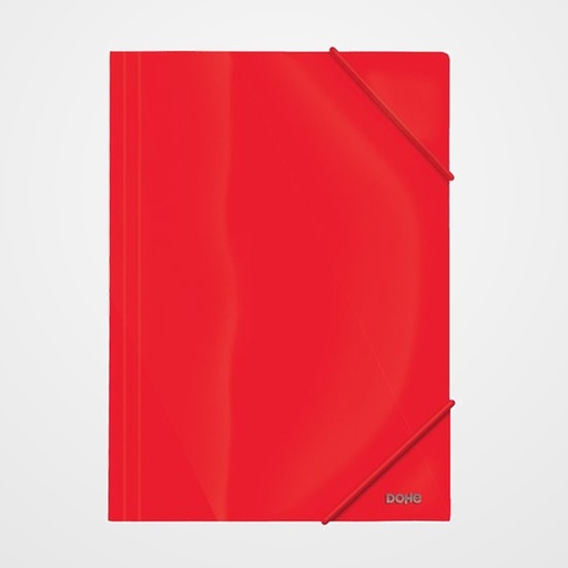 CARPETA de GOMAS y SOLAPAS DOHE A4 PP OPACO ROJO