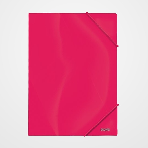 CARPETA de GOMAS y SOLAPAS DOHE A4 PP OPACO ROSA