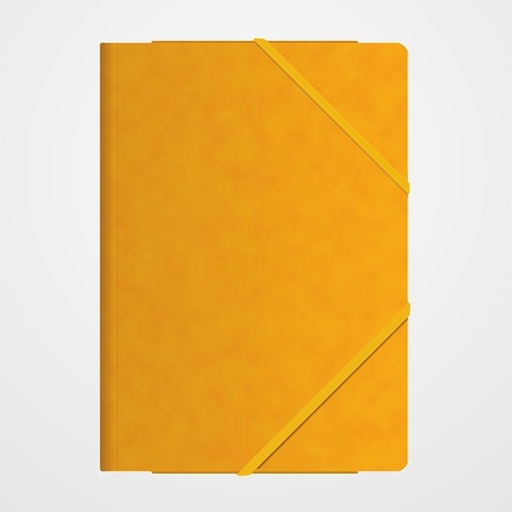 CARPETA de GOMAS y SOLAPAS DOHE Fº CARTON AMARILLO