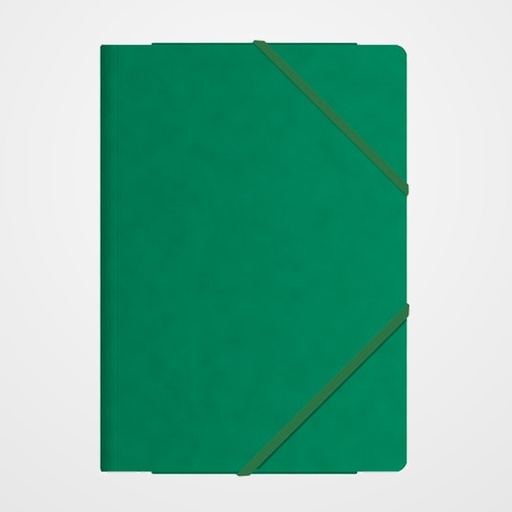 CARPETA de GOMAS y SOLAPAS DOHE Fº CARTON VERDE