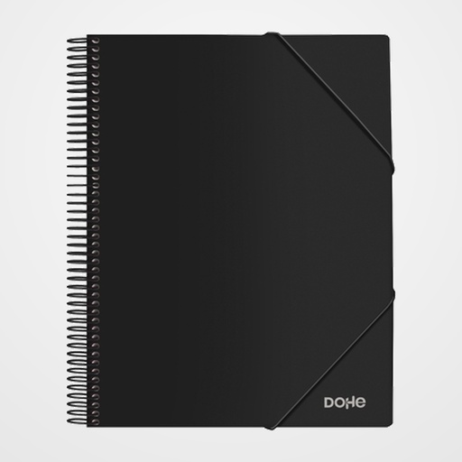 CARPETA FUNDAS (TARIFARIO) DOHE ESPIRAL PP OPACO A4 30 F. NEGRO