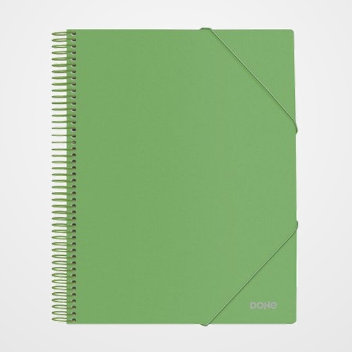 CARPETA FUNDAS (TARIFARIO) DOHE ESPIRAL PP OPACO A4 40 F. VERDE