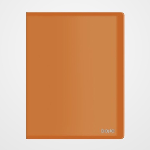 CARPETA FUNDAS (TARIFARIO) DOHE PP FLEXIBLE TRASLUCIDO A4 10 F. NARANJA