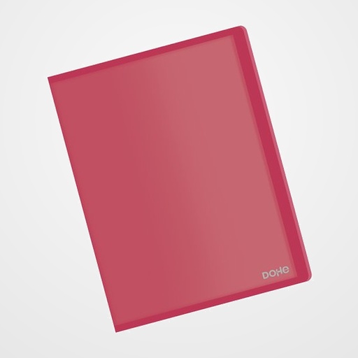 CARPETA FUNDAS (TARIFARIO) DOHE PP FLEXIBLE TRASLUCIDO A4 10 F. ROJO